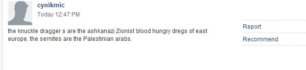 Israel derangement syndrome: A Telegraph story, mildly defending BBC’s Panorama program on the flotilla, elicits extreme anti-Semitic comments
