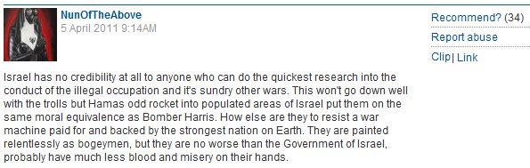 HRW’s Ken Roth responds to Goldstone’s retraction; Assures Guardian readers its still safe to demonize Israel: Let the hate begin