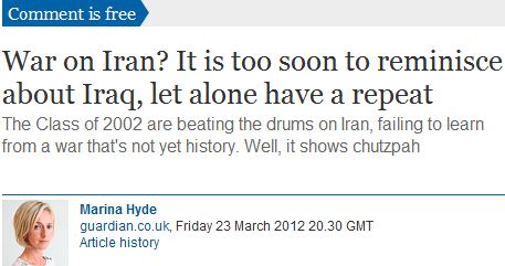 Closing of the ‘liberal’ mind: Guardian’s Marina Hyde denies that Iran calls for Israel’s destruction