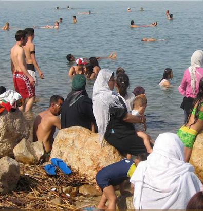 Jews and Arabs at the Dead Sea