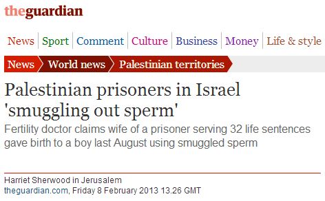 Guardian misleads in tale of ‘heroic’ Palestinian sperm smuggling